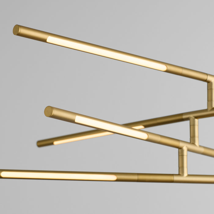 Oxygen - 3-804-40 - LED Pendant - Palillos - Aged Brass
