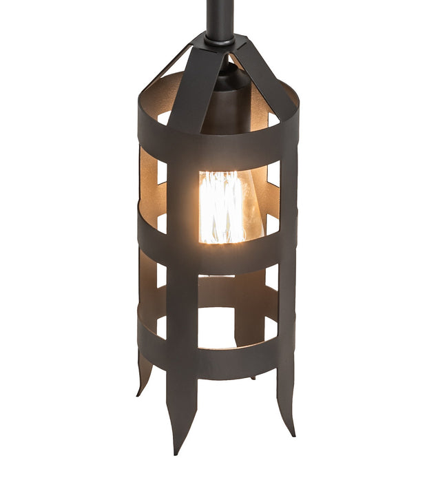 Meyda Tiffany - 257022 - Four Light Island Pendant - Middleburry - Wrought Iron