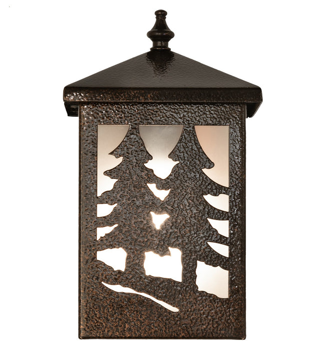 Meyda Tiffany - 260788 - One Light Wall Sconce - Twin Spruce Trees - Rust,Custom