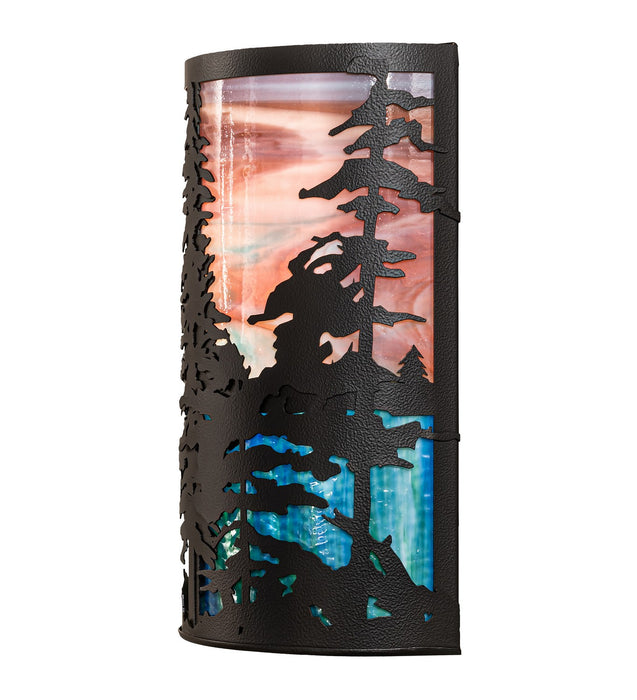Meyda Tiffany - 261859 - Two Light Wall Sconce - Tall Pines - Wrought Iron