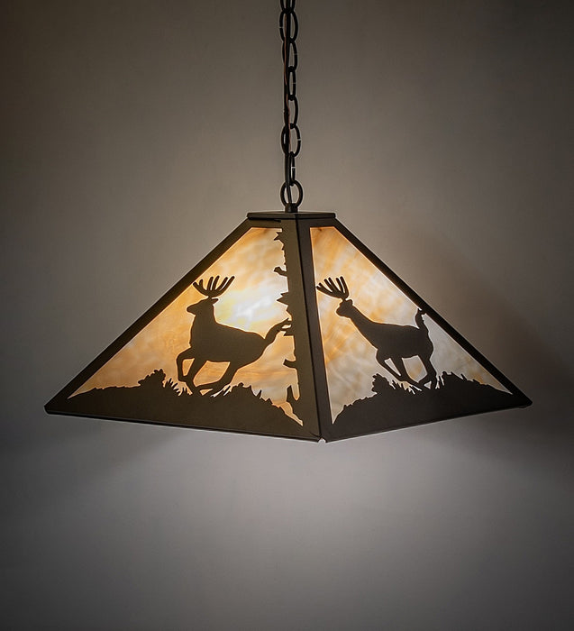 Meyda Tiffany - 262422 - Three Light Pendant - Lone Deer