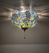 Meyda Tiffany - 263354 - Three Light Fan Light Fixture - Tiffany Wisteria - Mahogany Bronze