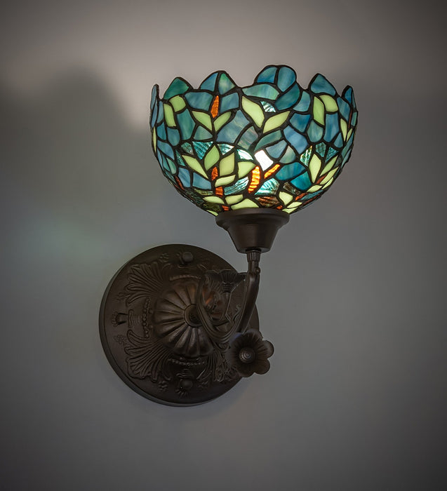 Meyda Tiffany - 263355 - One Light Wall Sconce - Nightfall Wisteria - Mahogany Bronze
