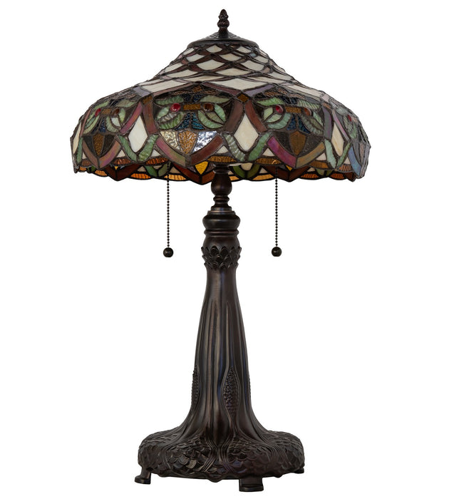 Meyda Tiffany - 265257 - Two Light Table Lamp - Franco - Mahogany Bronze