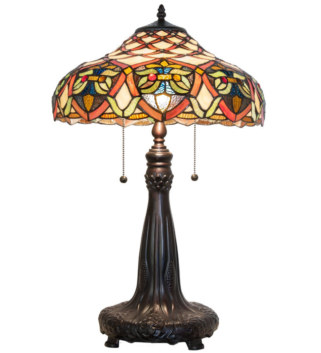 Meyda Tiffany - 265257 - Two Light Table Lamp - Franco - Mahogany Bronze