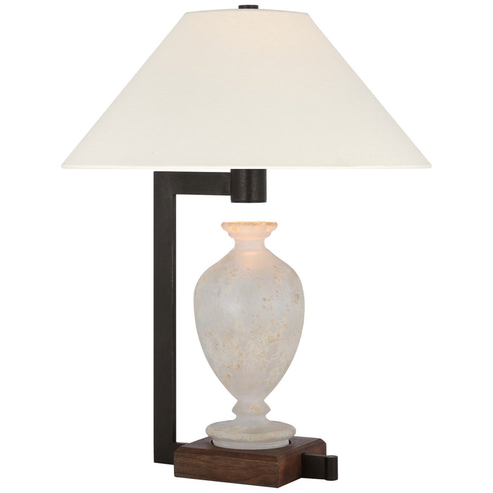 Visual Comfort Signature - RB 3090EG/WI-L - LED Table Lamp - Phial - Etruscan Glass And Warm Iron And Dark Walnut