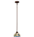 Meyda Tiffany - 110710 - One Light Mini Pendant - Roseborder - Mahogany Bronze