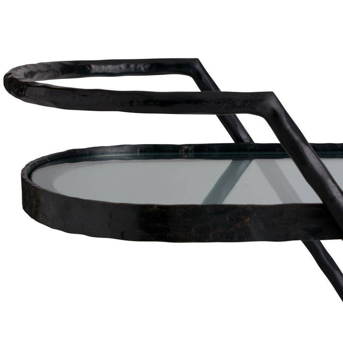 Arteriors - 4650 - Bar Cart - Nakoa - Blackened Iron