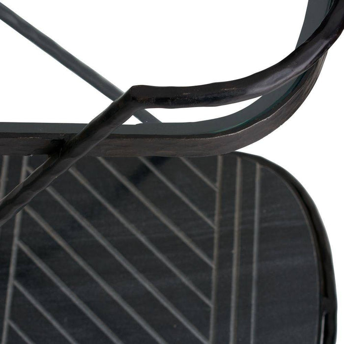 Arteriors - 4650 - Bar Cart - Nakoa - Blackened Iron