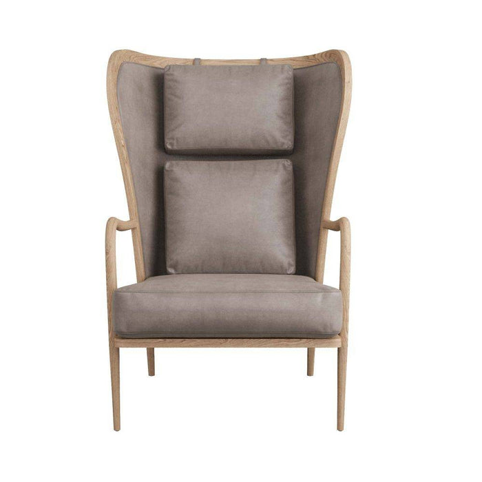 Arteriors - 5743 - Chair - Stassi - Smoke Oak/Carbon Leather