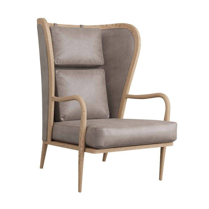 Arteriors - 5743 - Chair - Stassi - Smoke Oak/Carbon Leather