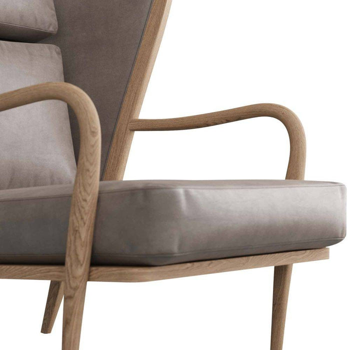 Arteriors - 5743 - Chair - Stassi - Smoke Oak/Carbon Leather