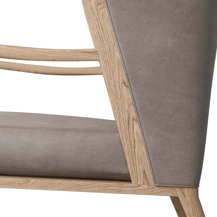 Arteriors - 5743 - Chair - Stassi - Smoke Oak/Carbon Leather