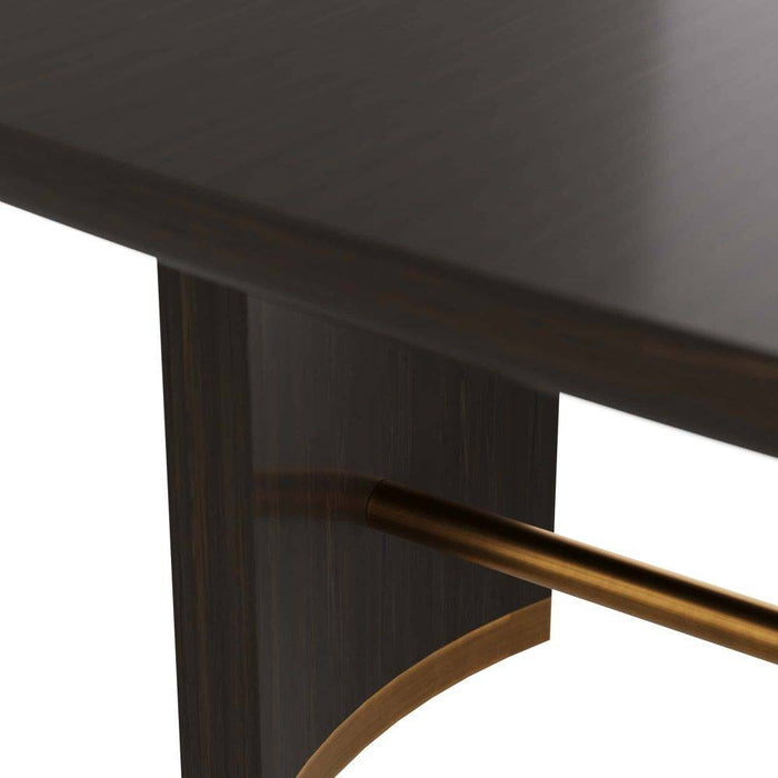 Arteriors - 5760 - Dining Table - Pembroke - Ebony Oak Veneer/Vintage Brass