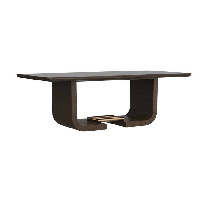 Arteriors - 5779 - Dining Table - Ralston - Ebony Acacia Veneer/Antique Brass