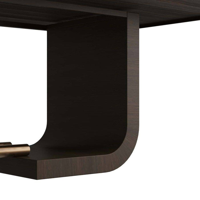 Arteriors - 5779 - Dining Table - Ralston - Ebony Acacia Veneer/Antique Brass