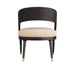 Arteriors - 6243 - Dining Chair - Swanson - Ebony Wood/Antique Brass/Natural Linen