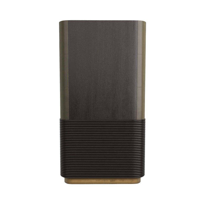 Arteriors - 6266 - Cabinet - Sherbourne - Graphite Leather/Umder Oak/White Marble/Antique Brass