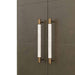 Arteriors - 6266 - Cabinet - Sherbourne - Graphite Leather/Umder Oak/White Marble/Antique Brass