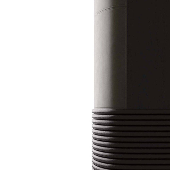 Arteriors - 6266 - Cabinet - Sherbourne - Graphite Leather/Umder Oak/White Marble/Antique Brass