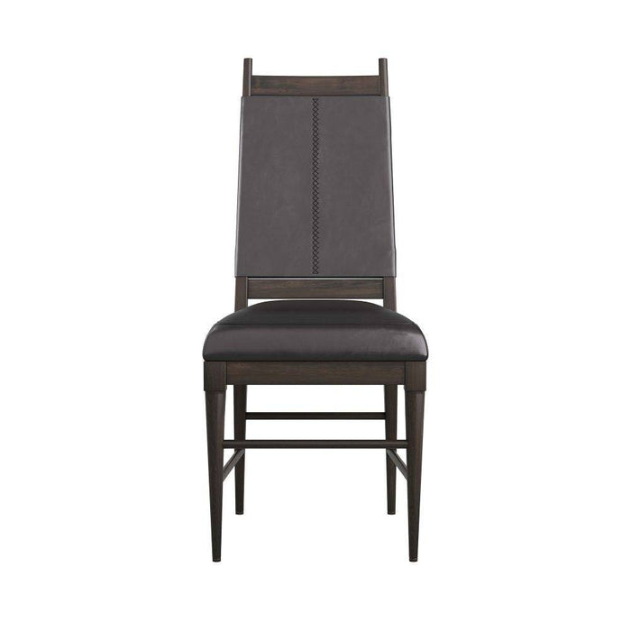 Arteriors - 6877 - Chair - Keegan - Ebony Wood/Black Leather