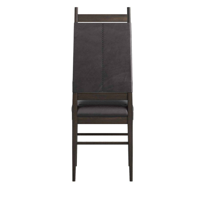 Arteriors - 6877 - Chair - Keegan - Ebony Wood/Black Leather