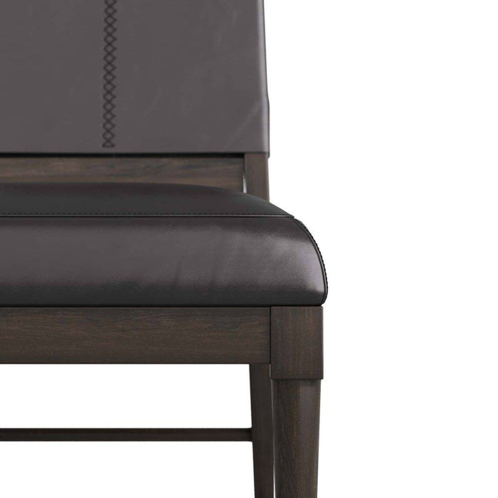 Arteriors - 6877 - Chair - Keegan - Ebony Wood/Black Leather