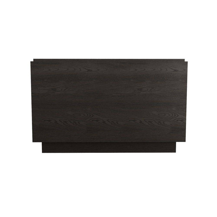 Arteriors - 6939 - Side Table - Puckett - Ebony Oak/Dove Leather/Antique Brass
