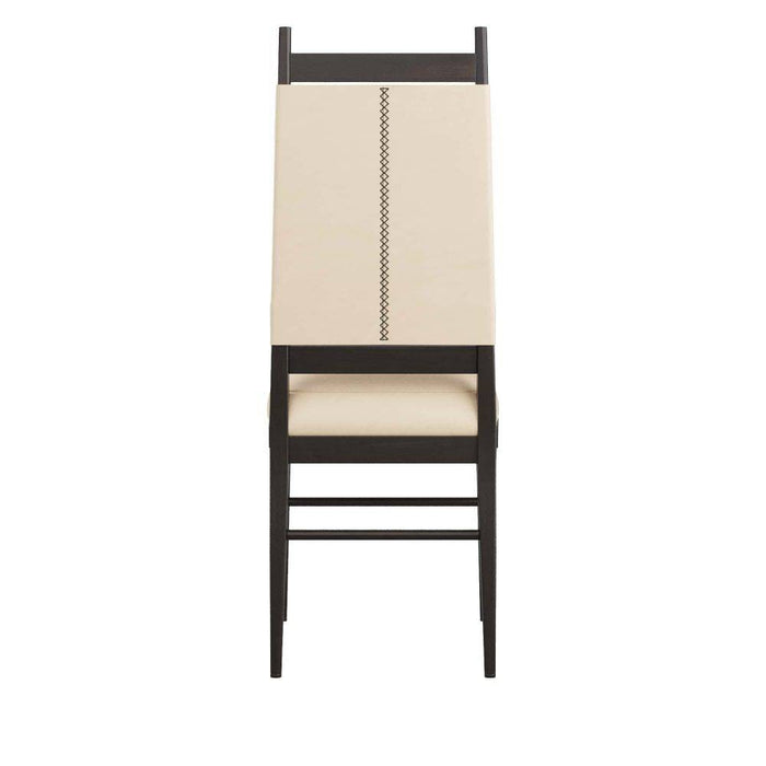 Arteriors - 6969 - Chair - Keegan - Ebony Wood/Ivory Leather