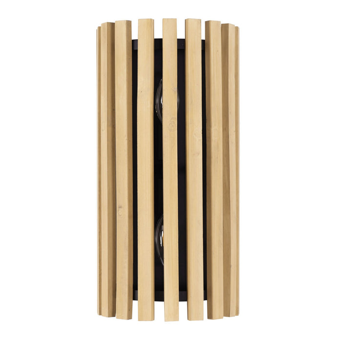 Varaluz - 387W02MBH - Two Light Wall Sconce - Suratto - Matte Black/Honey Blonde