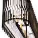 Varaluz - 393N05MBFG - Five Light Linear Pendant - Park Row - Matte Black/French Gold
