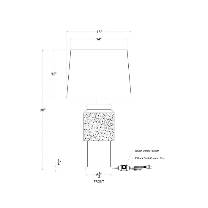 Varaluz - 398T01BADQZ - One Light Table Lamp - Tilde - Apothecary Gold/Orange Quartz