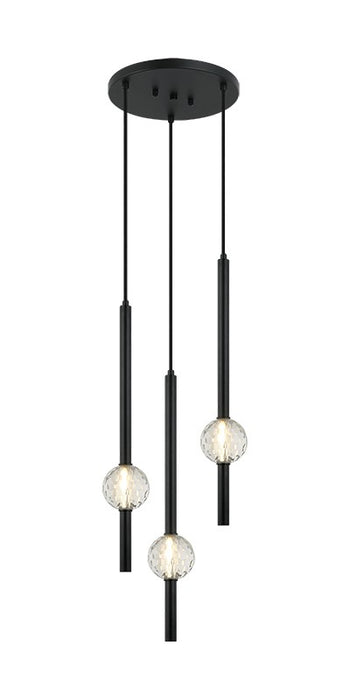 Matteo Lighting - C68903MB - Three Light Pendant - Windchimer