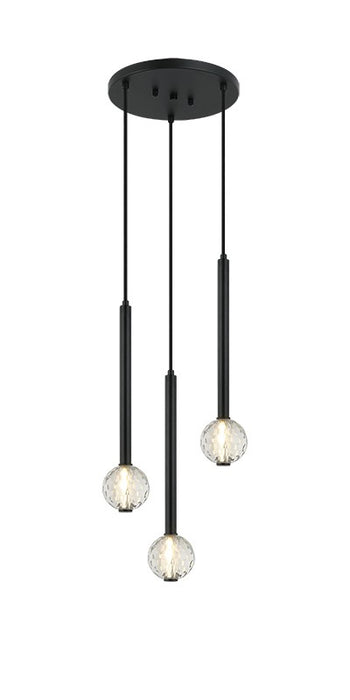 Matteo Lighting - C68903MB - Three Light Pendant - Windchimer