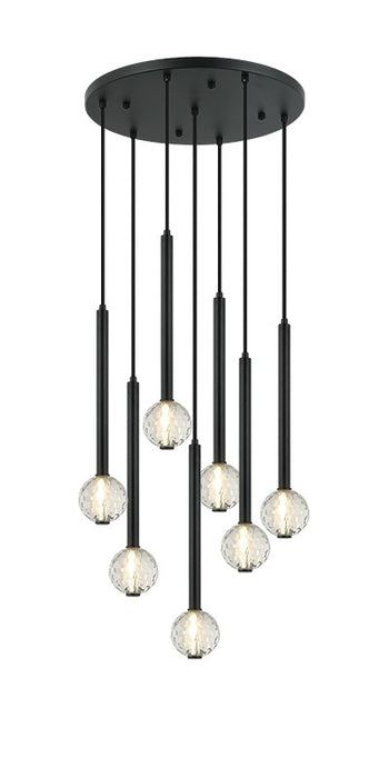 Matteo Lighting - C68907MB - Seven Light Pendant - Windchimer