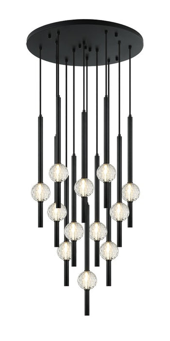 Matteo Lighting - C68912MB - 12 Light Pendant - Windchimer