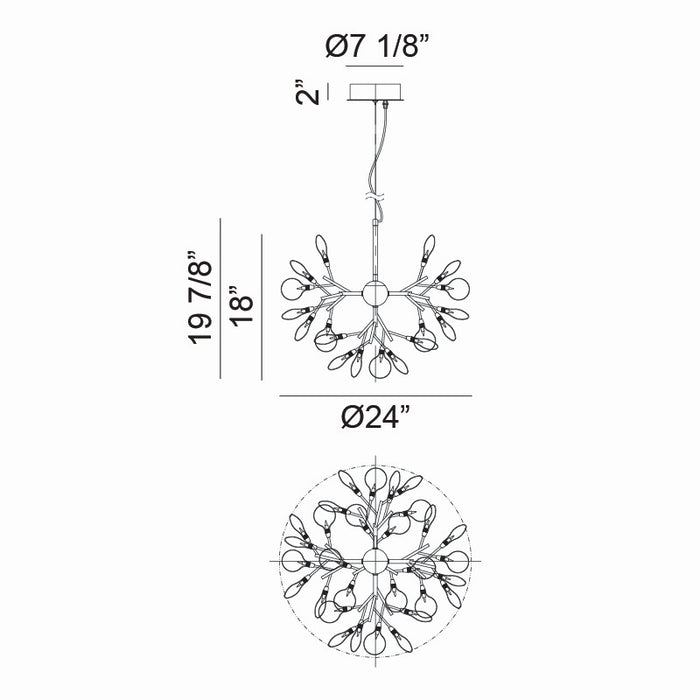 Matteo Lighting - C69824GL - LED Pendant - Hydragea Bloom