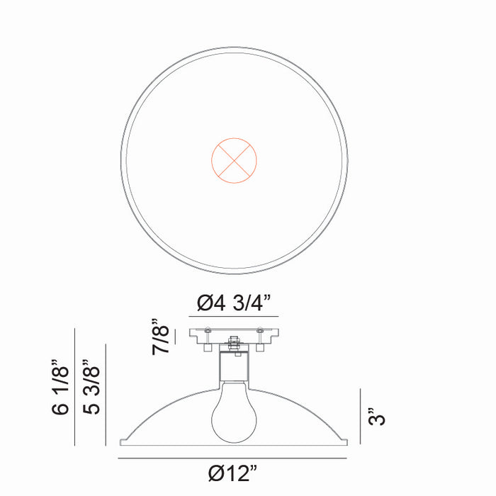 Matteo Lighting - X81901MW - One Light Ceiling Mount - Farmley