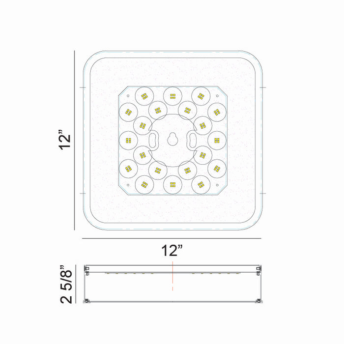 Matteo Lighting - M10542BKAG - LED Ceiling Mount - Ainslay