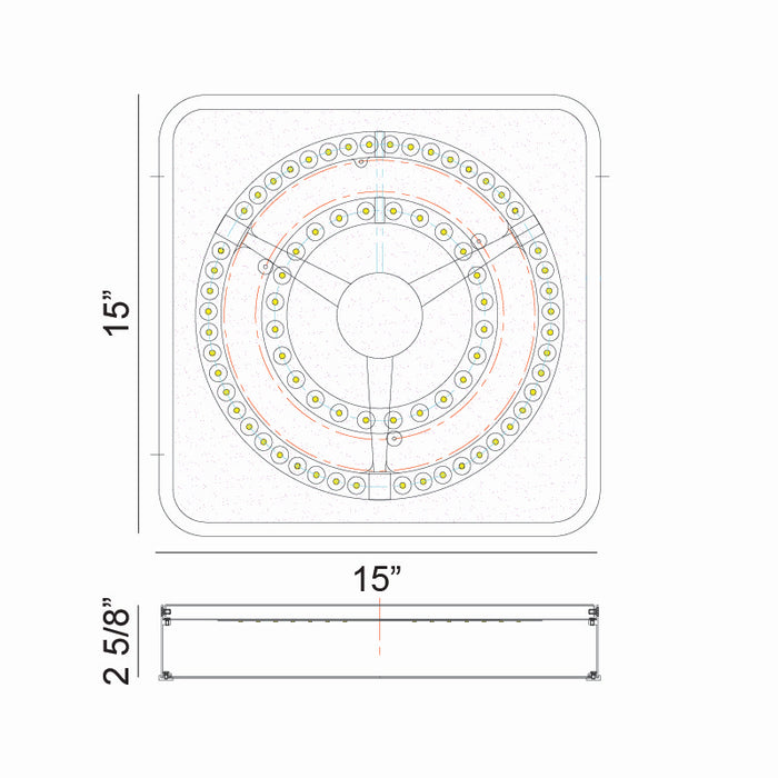 Matteo Lighting - M10545BKAG - LED Ceiling Mount - Ainslay