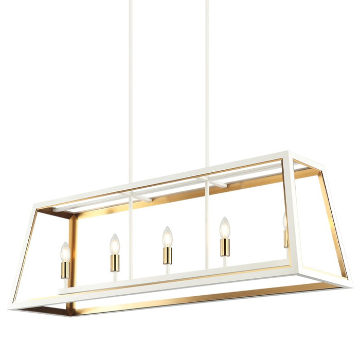 Matteo Lighting - C72105WHAG - Five Light Pendant - Rosalie