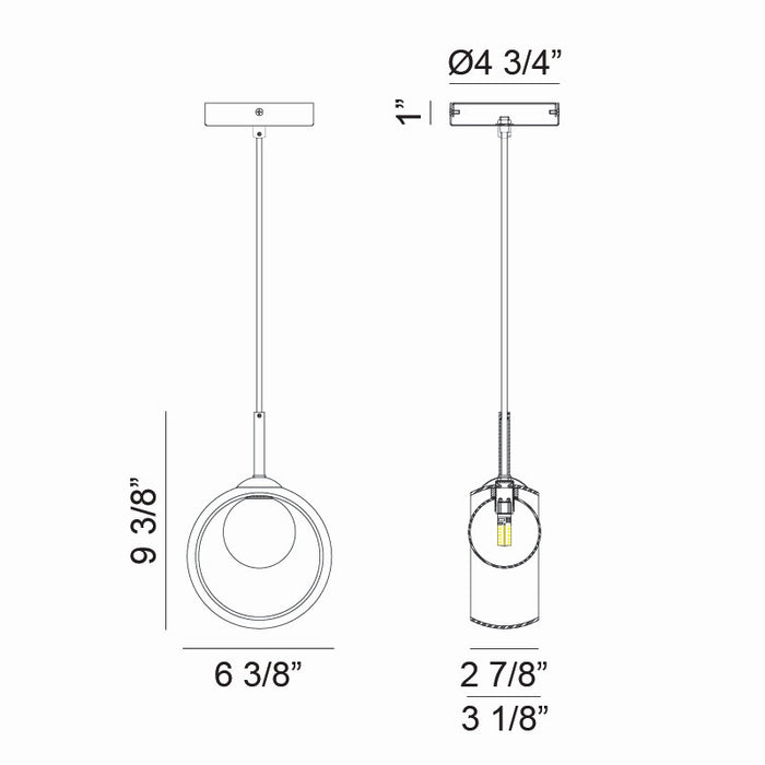 Matteo Lighting - C60601AGCL - LED Pendant - Delcia