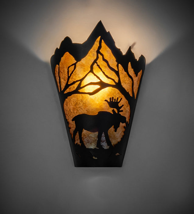 Meyda Tiffany - 261845 - One Light Wall Sconce - Moose At Dawn