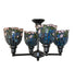 Meyda Tiffany - 262834 - Four Light Chandelier - Flowering Lotus - Craftsman Brown