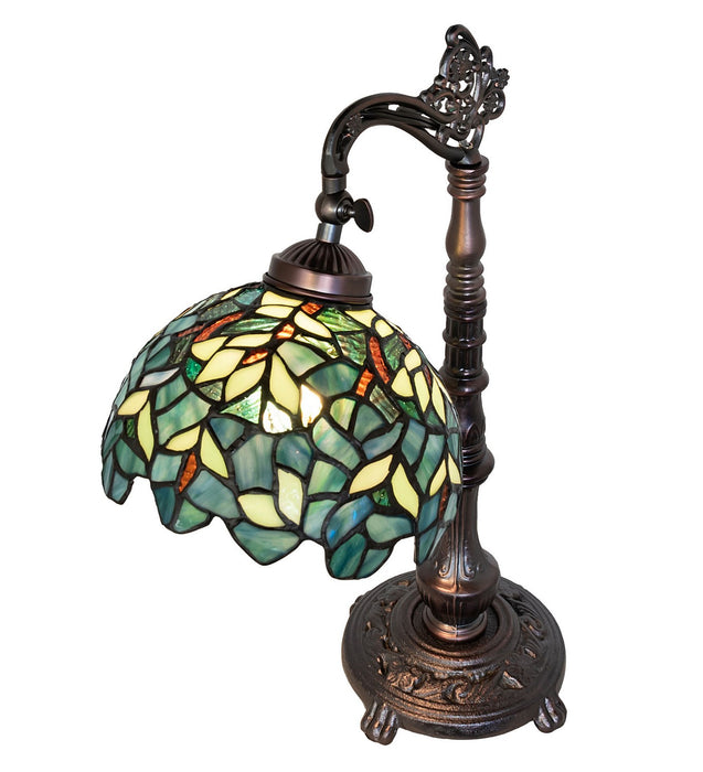 Meyda Tiffany - 244783 - One Light Table Lamp - Nightfall Wisteria - Mahogany Bronze