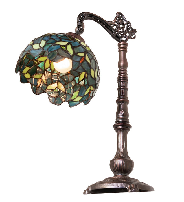 Meyda Tiffany - 244783 - One Light Table Lamp - Nightfall Wisteria - Mahogany Bronze