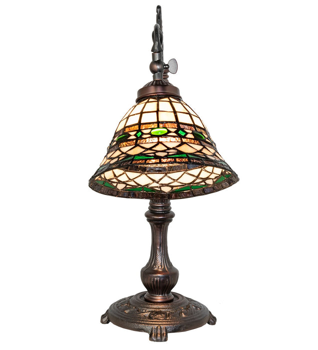 Meyda Tiffany - 65077 - One Light Table Lamp - Tiffany Roman - Antique Copper