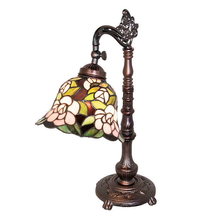 Meyda Tiffany - 65078 - One Light Table Lamp - Begonia - Mahogany Bronze