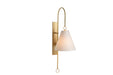 Gabby - SCH-175054 - One Light Wall Sconce - Anniston - Brass|Feather White Linen