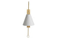 Gabby - SCH-175054 - One Light Wall Sconce - Anniston - Brass|Feather White Linen